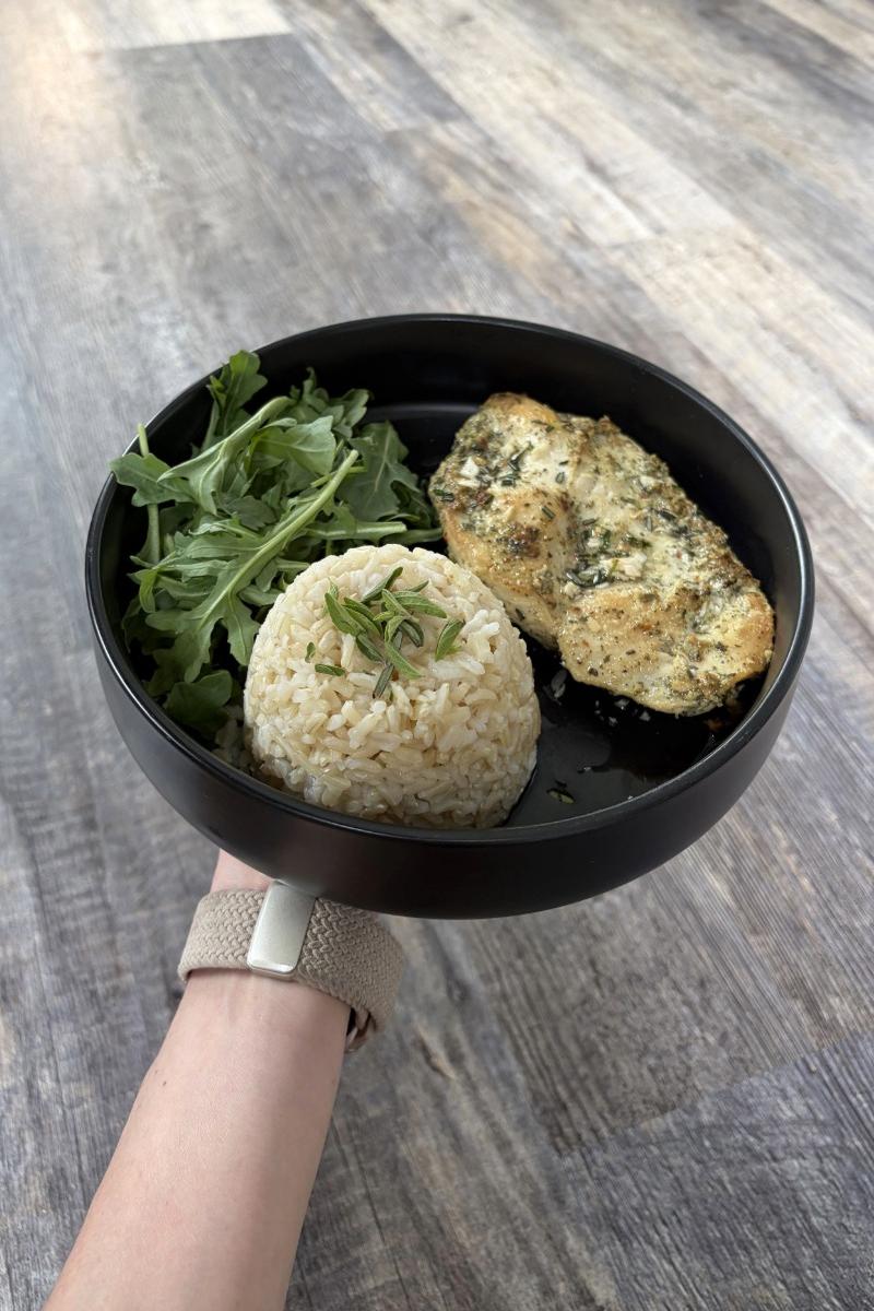 Elegant Roasted Chicken Breasts with Herb Leaves